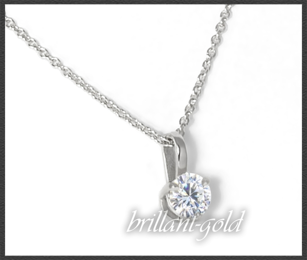 585 Gold Diamant Collier 0,23ct, VS2; IGI Zertifikat